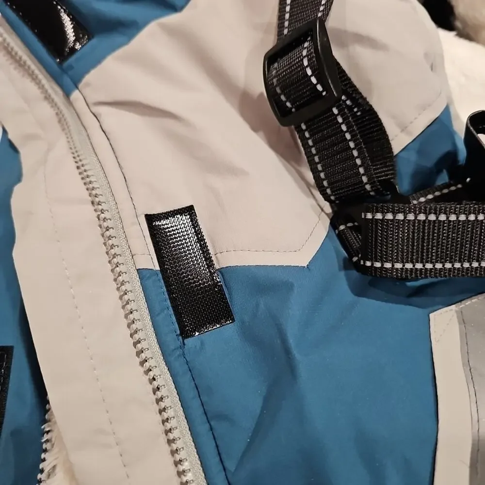 Large Dog Coat with Harness Built in Waterproof Windproof Dog Winter